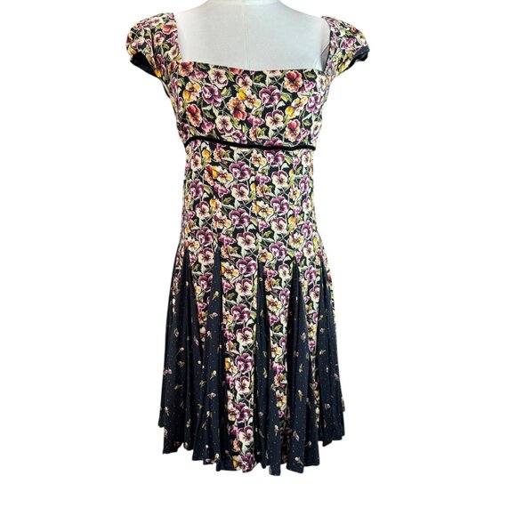 Free People Floral Cutout Tie-Back Fit & Flare Dress – Size S - Picture 1 of 9